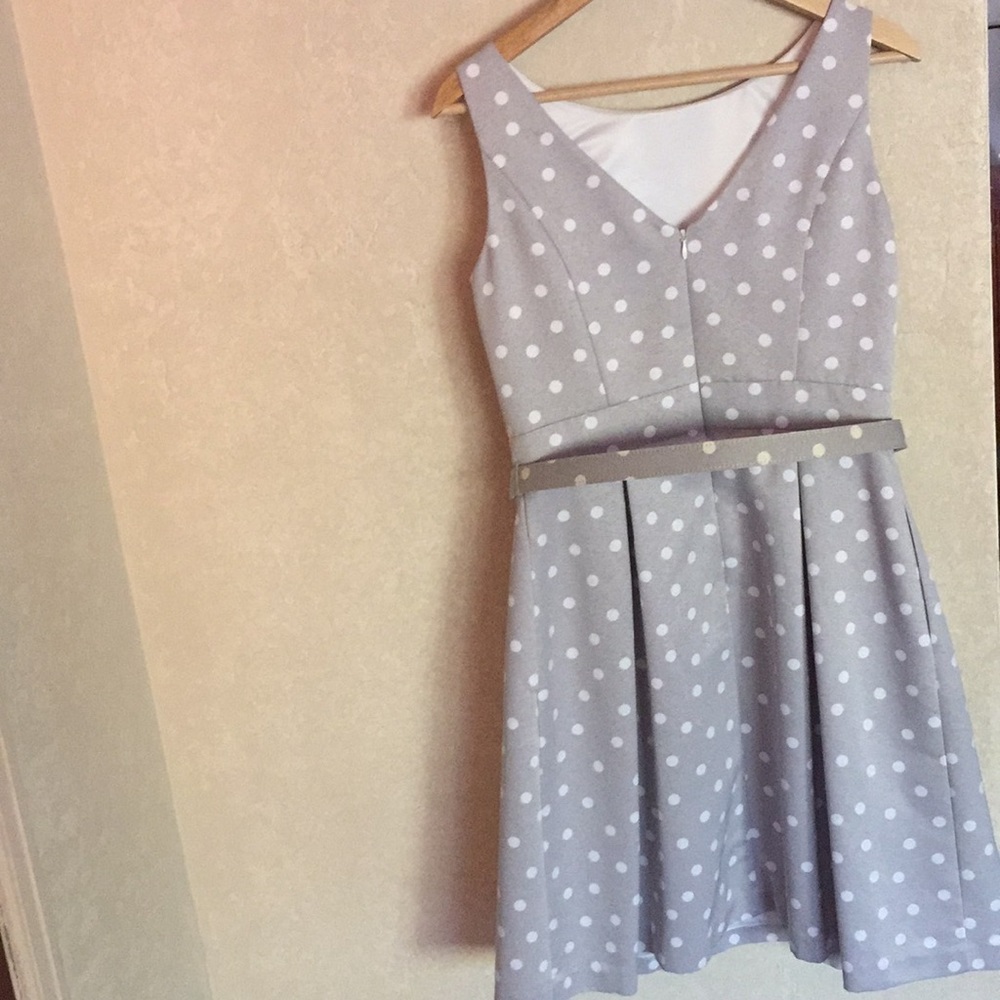 WHBM Sleeveless Polka Dot Print Sundress Brunch Easter Garden Party Dress - Picture 6 of 7